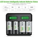 EBL LCD Chargeur de Batterie Individuel Universel pour Aaaa C D Batteries Rechargeables - 5000mAh C Batterie x 2, 10000mAh D – image 2 sur 5