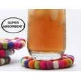 thumbnail image 2 of Nvzi Super Absorbent Drink Coasters - Round- Scratch Free - Self Drying -Multi Color- Handmade - Naturally Dense and Absorbent Wool Decor, 2 of 4