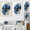 thumbnail image 4 of Designart "The Silent Crawl Of Blue And White Fish" Coastal Coral Under Water Canvas Art Print, 4 of 7