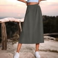 thumbnail image 2 of Gfyviroh Women's Midi Skirt No-Roll Waistband Casual High Waist Skirts Elegant A-Line Office Skirt for Women, 2 of 6