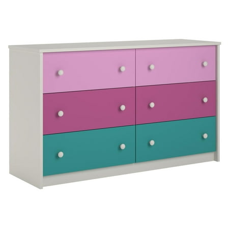 Ameriwood Home Kaleidoscope Kids 6 Drawer Dresser Whimsy
