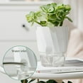 thumbnail image 5 of 2PCS Self Watering Pots For Indoor Plants, 4.72 Inch Plastic Self Watering Planter Pots With Wick Rope And Reservoir For Indoor Plants, African Violets, Herbs, Gardening Pots, Planters,White, 5 of 8