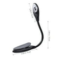 thumbnail image 2 of Monyance book light Mini Portable Clip-on Adjustable LED Book Light Flexible Desk Lamp (Grey)(9.84X1.18X0.91Inches), 2 of 10