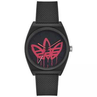 adidas アディダス SANTIAGO XL ADH2969 腕時計 Adidas ADH2969 Santiago XL Men's Analog Black Plastic Watch Red