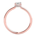 thumbnail image 3 of Mauli Jewels Women's 1.05 Carat Oval Cut Moissanite and Diamond Engagement Rings in 14K Solid Gold, 4-Prong Setting, 3 of 6