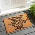 thumbnail image 4 of Funny Welcome No Soliciting Violators Will Be Sacrificed Decor Doormat Welcome Front Porch Decor Doormat for The Entrance Way Heavy-Duty PVC Back Outdoor Coir Doormat 23.6 x 15.7 inch, 4 of 8
