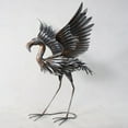 thumbnail image 3 of 26" Tall Outdoor Garden Statue Flamingo with Sturdy Stand in Silver, 3 of 3