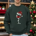 thumbnail image 2 of LIUJUNSHOP Men's Fleece Lined Crewneck Sweatshirt Men's Christmas Glass Themed Casual Style Hoodless, 2 of 4