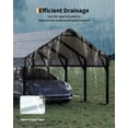 thumbnail image 7 of 12 x 20 FT Metal Carport, Heavy Duty Carports Reinforced Frame and Steel Roof, All-Weather Shelter Canopy for Pickups, Boats, Cars, and Tractors, 7 of 7