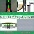 thumbnail image 2 of LHX Trampoline 16FT 14FT 15FT Outdoor Trampolines for Kids and Adults with Enclosure Net, Basketball Hoop 1500LBS Loading Backyard Pumpkin Trampoline with Lights, Sprinkler, Stakes, Socks, Heavy Duty, 2 of 9