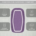 thumbnail image 3 of Home Weavers Allure Collection Cotton Toilet Tank Lid Cover for Bathroom, Soft Absorbent Non-Slip Tufted Fabric, Machine Washable Toilet Tank Top Cover, 10"x22" Purple, 3 of 4