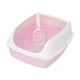 thumbnail image 2 of Abierto, Orinal para gatos, Contenedor de inodoro, Bacinilla, Inodoro profundo, Caja pequeña, Rosado, 2 of 8