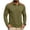 Army Green #025, variant on Men's Long Sleeve Sweatshirt Elbow Patch Pullover Shirt | Mens Color Block Sweatshirt Casual Button Collared Golf Sweaters Pullover Fall Ribbed Long Sleeve Shirts, 3XL