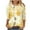 Yellow Plus Size Blouse for Women_P, variant on CYMMPU Fall Trendy Shirts 3/4 Sleeve Spring Tops Blouses for Women Dressy Casual Flower Pattern Tunic Tops Loose Fit Crew Neck Lightweight Basic Tees XXXXXL