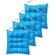 thumbnail image 1 of Xiao Hua Juego de 4 cojines cuadrados de capitoné para silla, con lazos, color azul marino, 45,7 x 45,7 x 7,6 cm, 1 of 3