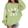 thumbnail image 2 of KAUOD Girls Letter Print Sweatshirt Football Graphic Crewneck Pullover Long Sleeve Sweaters Kids Casual Fashion Top School Hoodies, 2 of 6