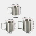 thumbnail image 4 of Stainless steel cup,Cup 200ml/300ml/400ml Stainless Cup Coffee With Cup Tea Cup 200ml/300ml/400ml Stainless Steel Water Cup Tea Coffee With Handles Stainless Steel Water With Handles, 4 of 6