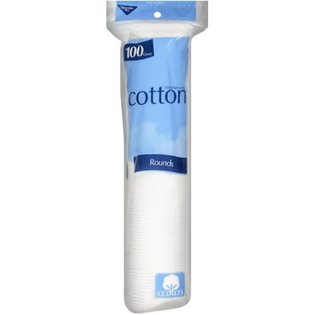 Cotton 100% Pure Cotton Rounds 100 CT