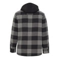 thumbnail image 3 of Burnside Men's Quilted Flannel Full-Zip Hooded Jacket, Style 8620, 3 of 3