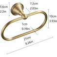 thumbnail image 4 of Porte-serviettes ovale en laiton antique porte-serviettes porte-serviettes pour salle de bain accessoires de cuisine support mural en bronze brossé, 4 of 5