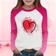 thumbnail image 1 of Blusas y camisas de manga larga y cuello redondo para niños y niñas, blusa informal de moda con bloques de color, manga larga y cuello redondo, estampado, para niñas de 2 a 15 años., 1 of 9