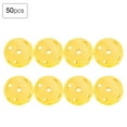 thumbnail image 2 of CUITING 50 Pack Solid Color Hollow Air Flow Golf Practice Balls  Yellow  Ideal for Indoor Use with Kids, 2 of 8