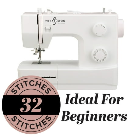 EverSewn Jasmine 32 Stitch Mechanical Sewing and Quilting Machine with 16 Accessories Included