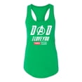 thumbnail image 2 of Wild Bobby, Dad I Love You 3000 Endgame Superhero Gift Idea, Father's Day, Women Racerback Tank Top, Kelly, Medium, 2 of 4