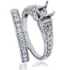 Pompeii 3/4ct Vintage Diamond Ring Heirloom Filigree Set 14K White Gold (G/H,SI1-SI2)