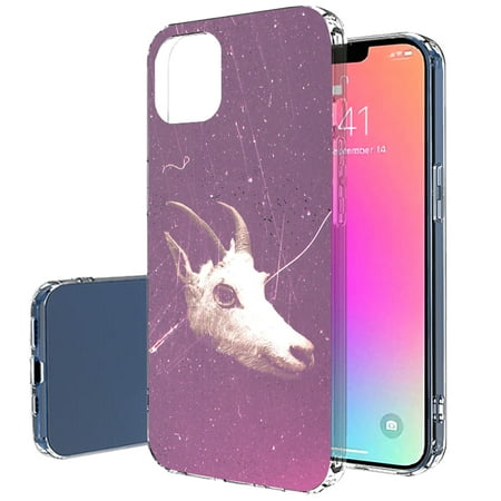 TalkingCase Slim Case for Apple iPhone 13 Mini, Goat Head Print, Lightweight, Soft, USA