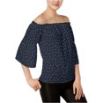 thumbnail image 1 of Blusa Kensie Polka In The Dots Pullover para Mujer Azul X-Large, 1 of 1
