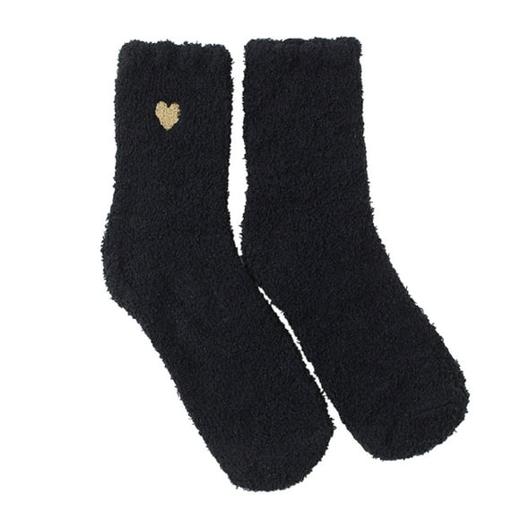 FADAACAI Fluffy Socks,Women Casual Socks Heart Cute Print Cotton Pattern Lady Socks Comfortable Soft Warm Winter Socks,Fuzzy Socks for Women,Plush Slipper Socks Women Clearance
