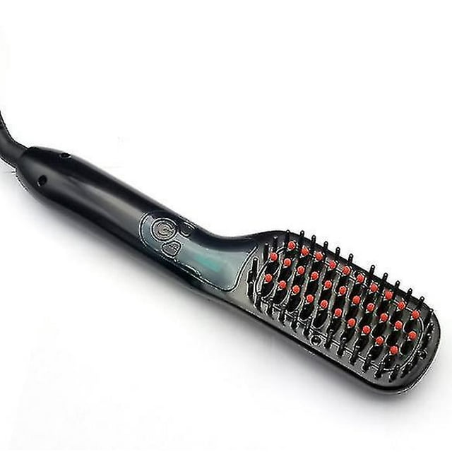 Alisador de pelo HUOGUO, cepillo de cerámica con pantalla LCD, color negro