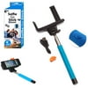 Carco Selfie Go Sticks Built-In Bluetooth, Blue (2 Pack)