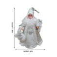 thumbnail image 2 of Fnochy 11.8 inch Santa Claus Figurines, Standing Santa Statue Miniature Collection Hanging, Santa Claus Pendant for Christmas Tree, Fireplace, Tabletop Centerpieces, Silver, 2 of 5