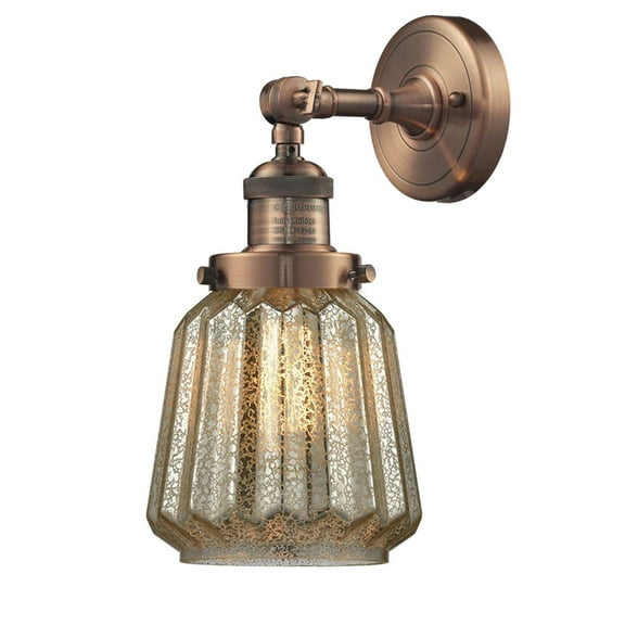 Innovations 1-LT Vintage LED Chatham 6" Sconce - Antique Copper - 203-AC-G146-LED