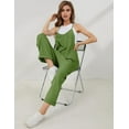 thumbnail image 6 of Lentta Women's Causal Jumpsuits V Neck Sleeveless Harem Overalls Stretchy Adjustable Strap Romper with Pockets, 6 of 15
