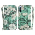 thumbnail image 2 of Case for Sony Xperia 10 III Cover Magnetic 3D Pattern Wallet Flip Case With Strap - Orchid, 2 of 5