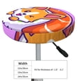 thumbnail image 4 of Lsque Corgi In Sushi Roll Round Bar chair cushion covers Velvet Fabric Premium Comfort Protects from Scratches and Stains for 14-17 Inch Chair- 12 inch, 4 of 7