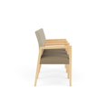 thumbnail image 3 of Pemberly Row Waiting Reception 3 Seat Tandem Seating Wood Frame in Brown, 3 of 5