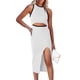thumbnail image 1 of Vestido PRETTYGARDEN blanco midi ajustado sin mangas XL, 1 of 5