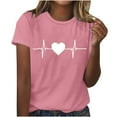 thumbnail image 4 of BLVB Women Valentines Day Shirts Valentines Gifts for Her Cute Heart Graphic Tee Tops Short Sleeve Crewneck T Shirts, 4 of 4