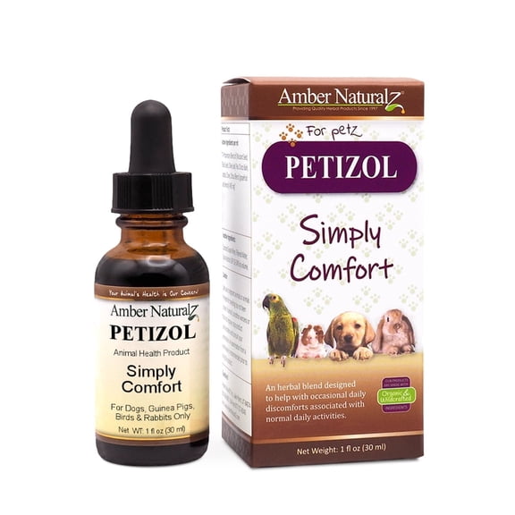 Amber NaturalZ Petizol for Pets | Supports Normal Body Temperature & Wellbeing 1oz