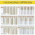 thumbnail image 3 of NICETOWN Natural 100% Blackout Curtains & Drapes 95 inches Length 52" Wide for Home Office, 2 Panels, Thick Completely Blackout Linen Window Treatment Panels Neutral Country Farmhouse Curtains, 3 of 10
