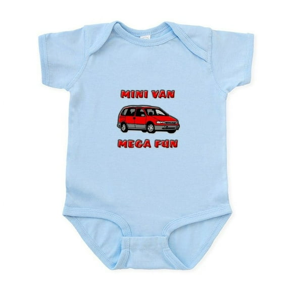 CafePress - Mini Van Mega Fun Infant Bodysuit - Baby Light Bodysuit, Size Newborn - 24 Months