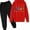 Red, variant on Vornjynx Girls 2 Piece Outfit (2-13) Hooded Sweatshirt with Christmas Tree Print and Sweatpants Set Casual Clothing Red