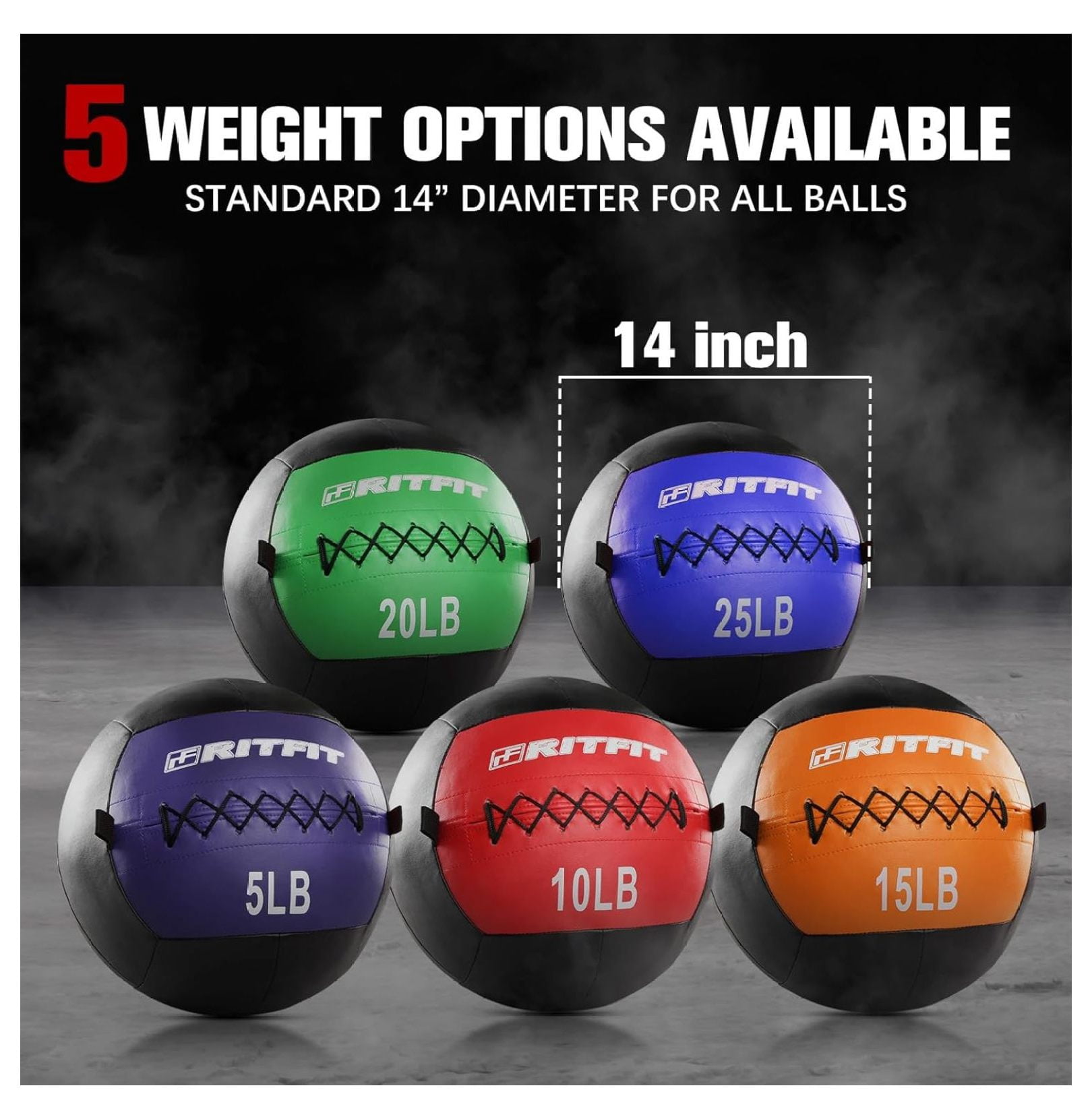 Medicine Ball for Exercise - Wall Balls for Slamming & Strength Training - Soft PU Leather Weighted Balls for Gym & CrossFit - 5/10/15/20/25/30 lbs