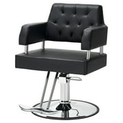 Betisef Adjustable Height Barber Chair for Hair Stylist W/ Hydraulic Pump, 360-Degrees Swivel Hair Chair for Spa Beauty & Salon, Black