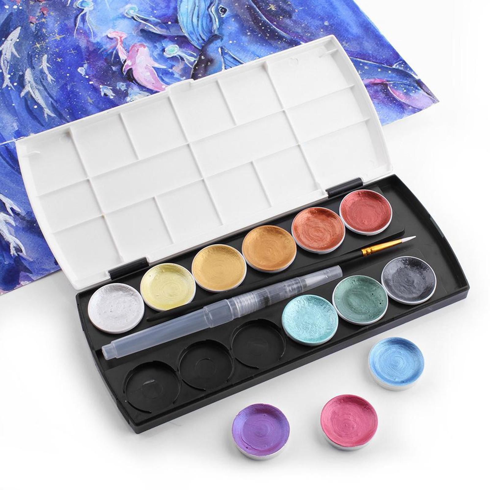 FVDPWYE Professional Watercolor Set 12 Colors Travel Pocket Paint Kit for Artist
