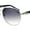 Silver - Black, variant on Womens Luxury Designer Style Aviator Fashion Sunglasses Silver Black